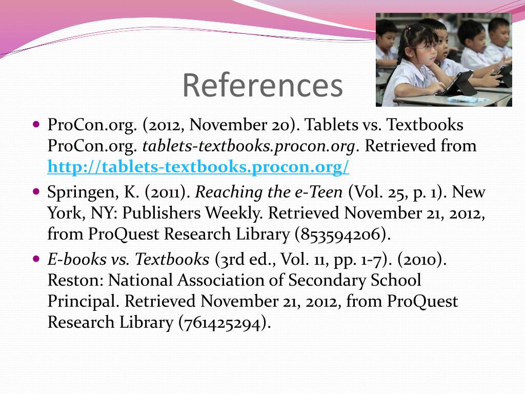 PPT Textbooks vs. Tablets PowerPoint Presentation, free download ID