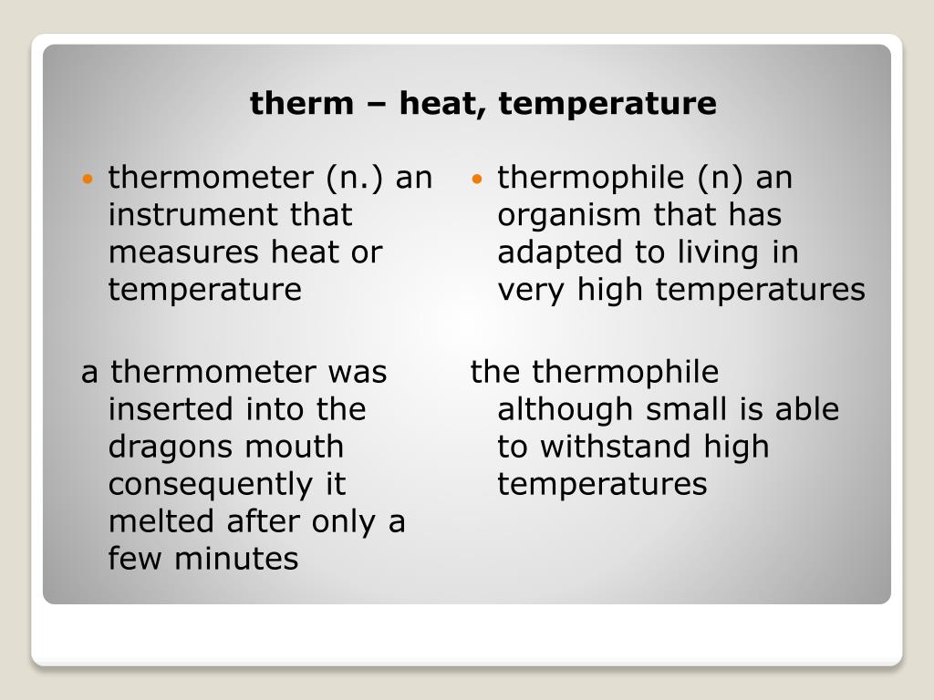 PPT therm heat, temperature PowerPoint Presentation, free download
