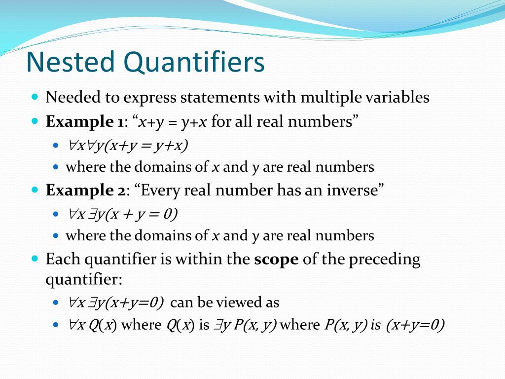 PPT Nested Quantifiers PowerPoint Presentation, free download ID