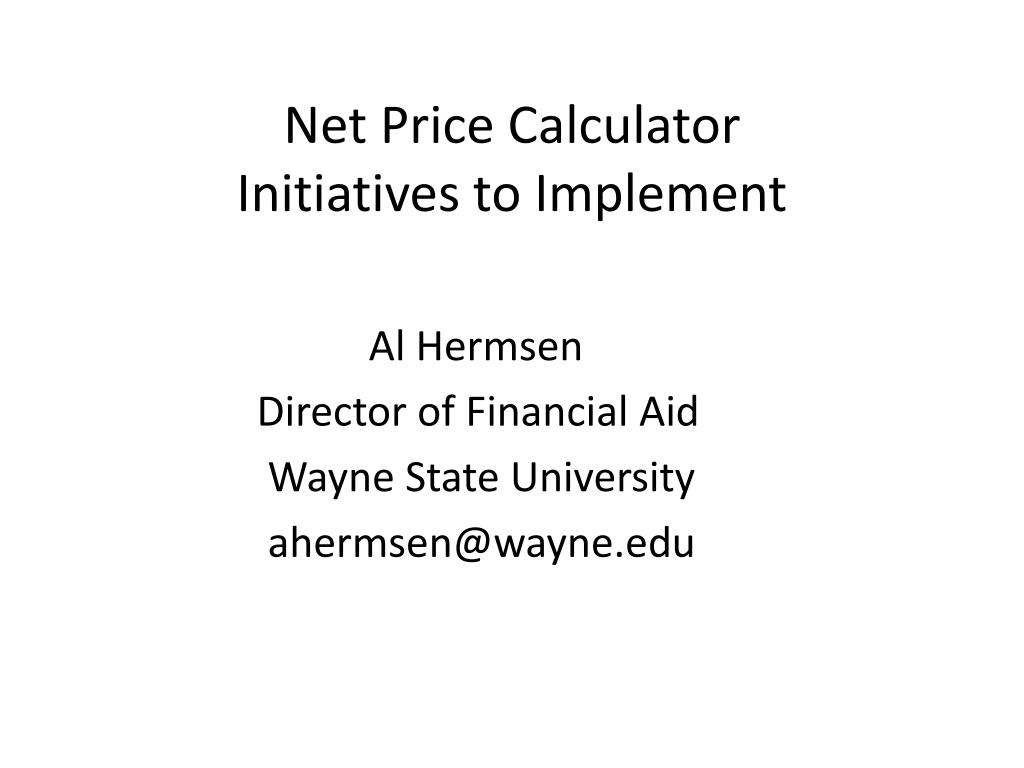 PPT Net Price Calculator PowerPoint Presentation, free download ID