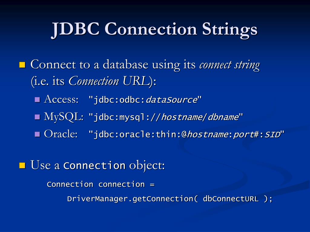 PPT Connecting to Oracle using Java PowerPoint Presentation, free