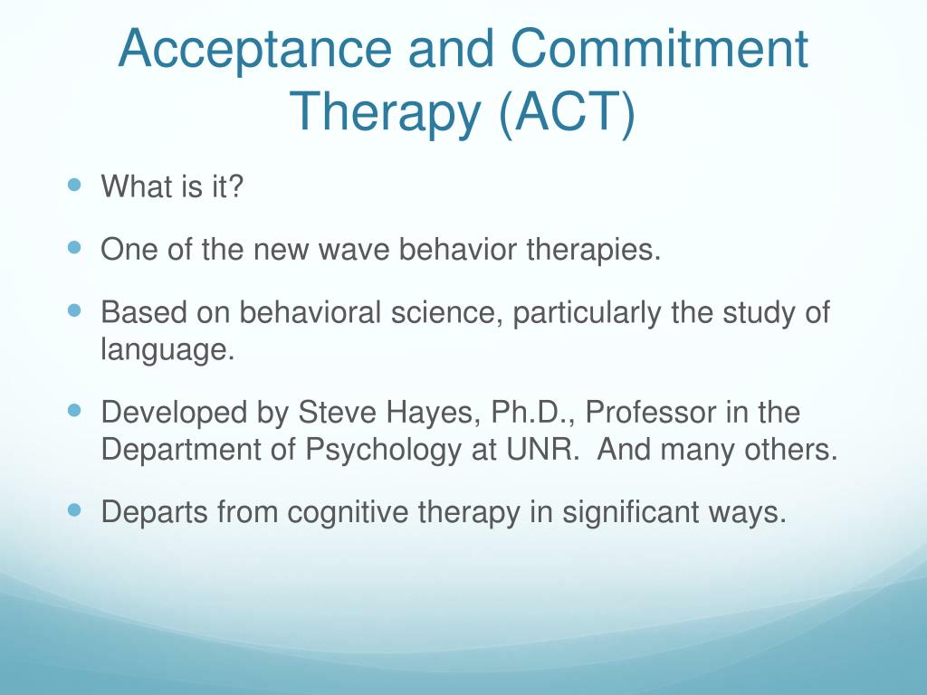 PPT Trauma, Acceptance and Commitment Therapy (ACT), SelfCare, and