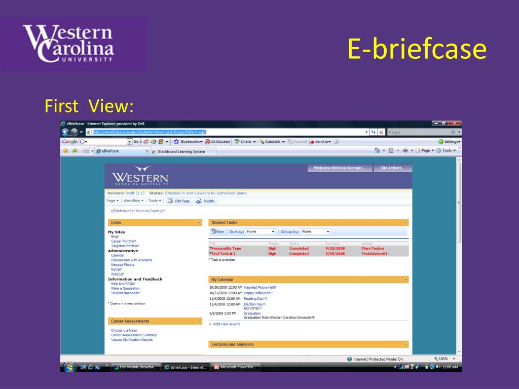 PPT Quality Enhancement Program ElectronicBriefcase PowerPoint