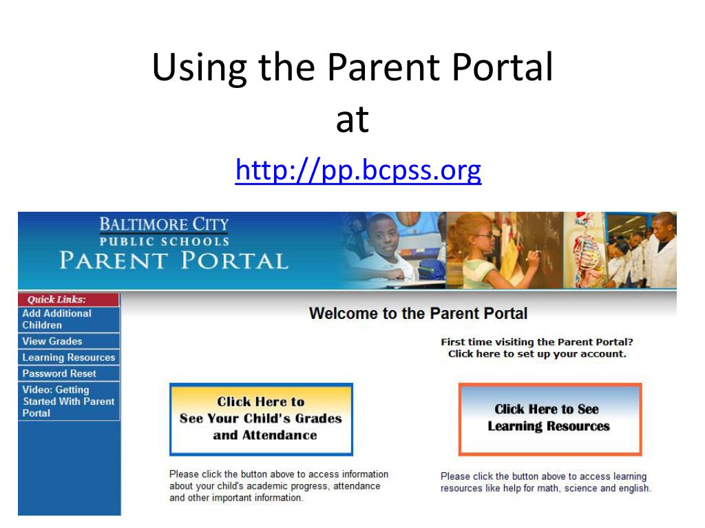 PPT Using the Parent Portal at PowerPoint Presentation ID1854878