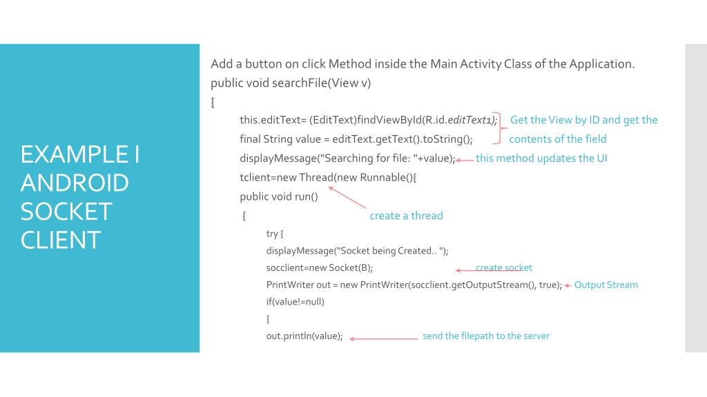 PPT SOCKET PROGRAMMING WITH MOBILE SOCKET CLIENT PowerPoint