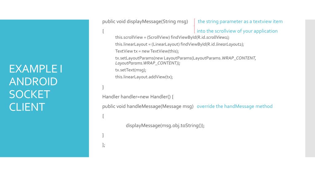 PPT SOCKET PROGRAMMING WITH MOBILE SOCKET CLIENT PowerPoint