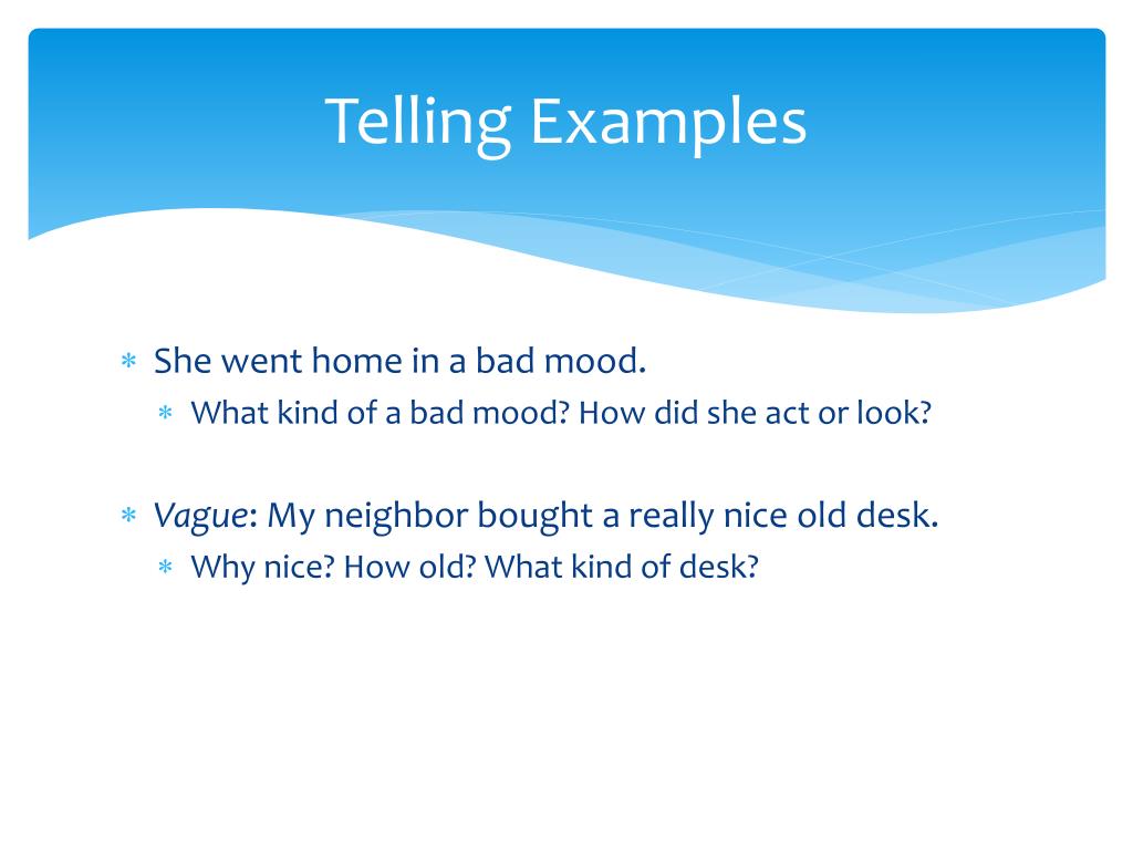 PPT Showing vs. Telling PowerPoint Presentation, free download ID