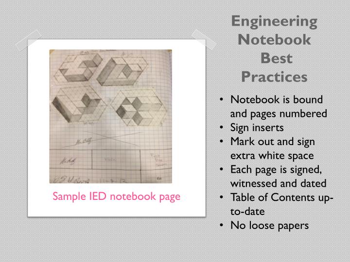 PPT Engineering Notebook and Presentation tips for the engineering