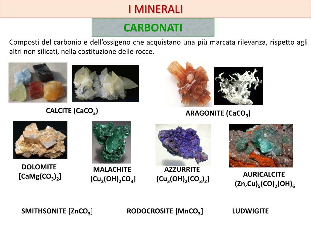 PPT I MINERALI PowerPoint Presentation, free download ID1864384