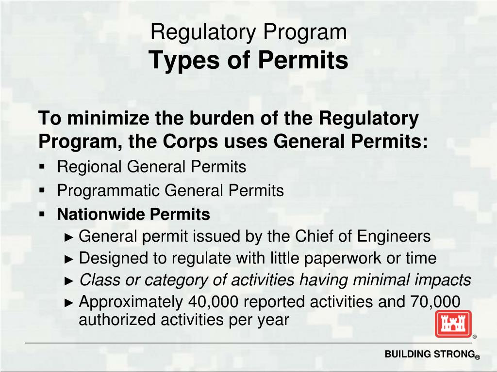 PPT Regulatory Branch Nationwide Permits Reissuance PowerPoint