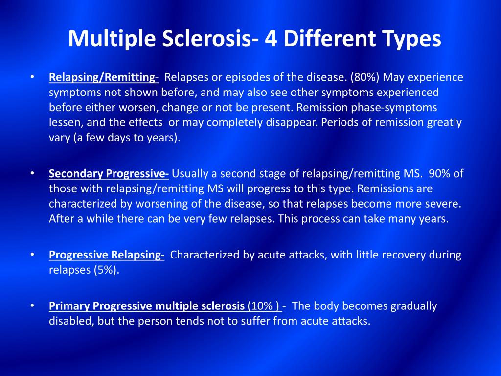 PPT Multiple Sclerosis 4 Different Types PowerPoint Presentation, free download ID1867120