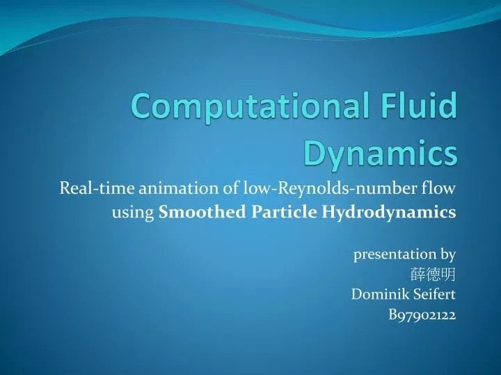 PPT Computational Fluid Dynamics PowerPoint Presentation, free