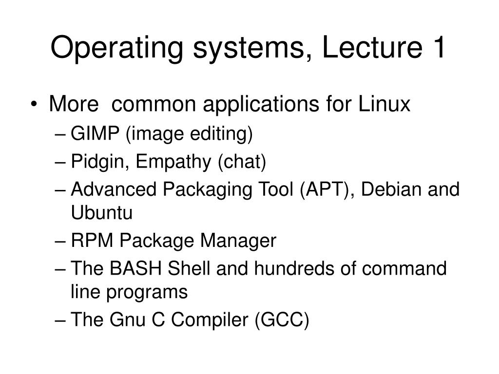 PPT Operating systems, Lecture 1 PowerPoint Presentation, free