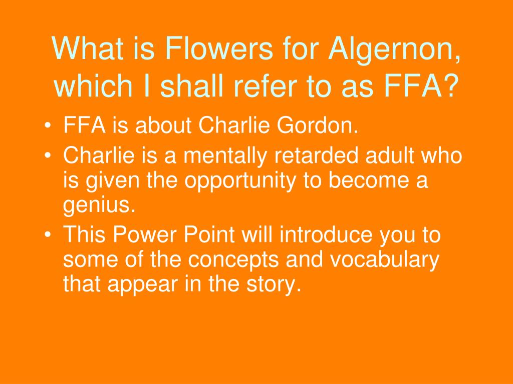 PPT Introduction to Flowers for Algernon PowerPoint Presentation, free download ID1873143