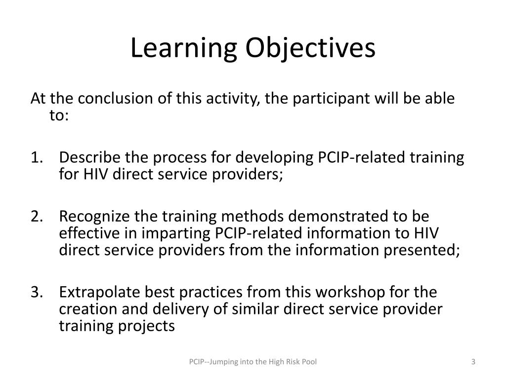 PPT PCIP—Jumping into the High Risk Pool PowerPoint Presentation