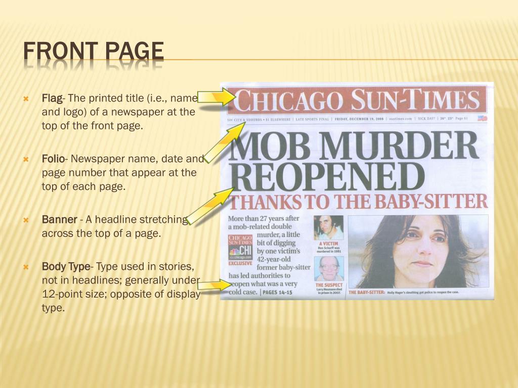 PPT NEWSPAPER TERMS PowerPoint Presentation, free download ID1878629