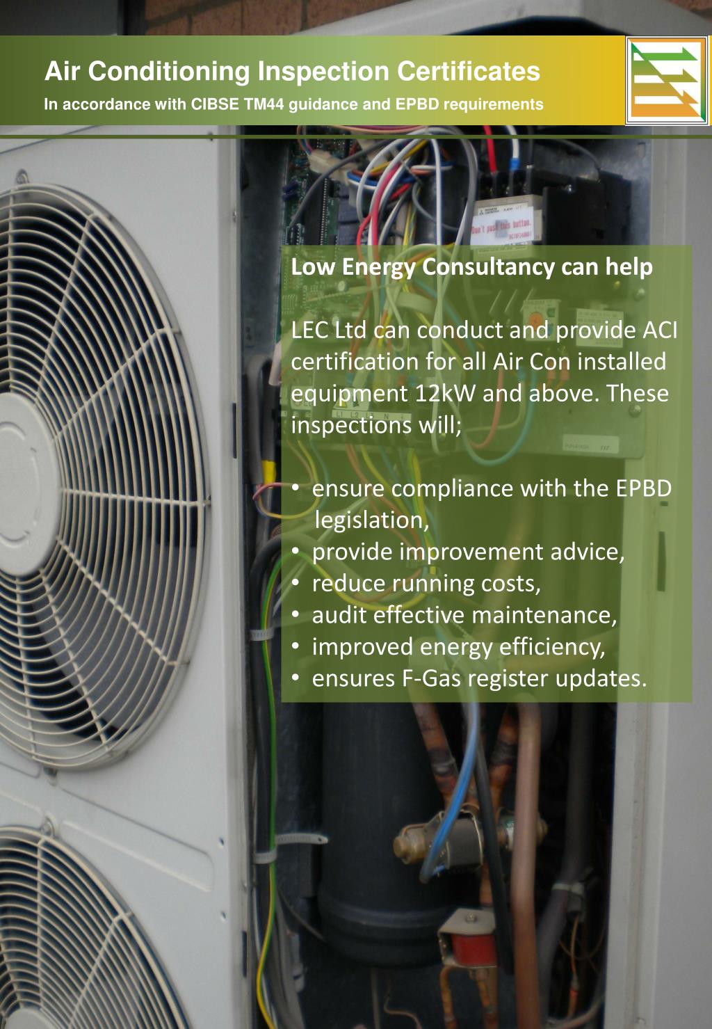 PPT Air Conditioning Inspection Certificates PowerPoint Presentation ID1879524