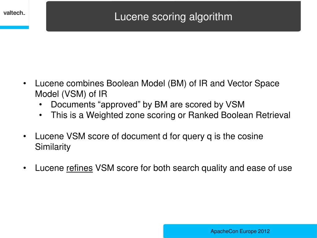 Vsm using apache lucene tyredact