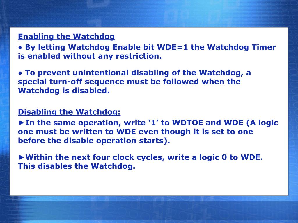 PPT Reset Sources and Watchdog Timer PowerPoint Presentation, free