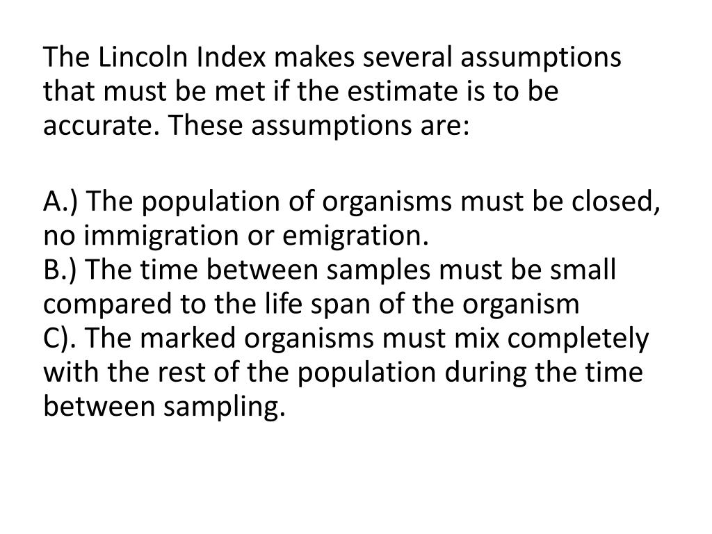 PPT Lincoln Index PowerPoint Presentation, free download ID1888018