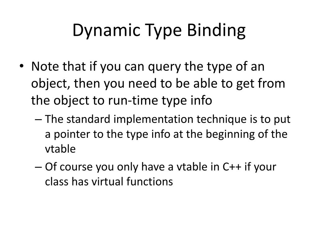 PPT OOP and Dynamic Method Binding PowerPoint Presentation, free