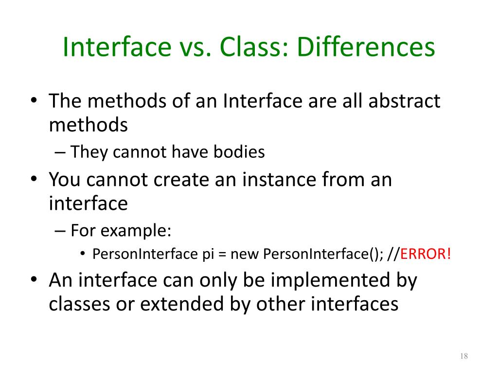 PPT Abstract Class and Interface PowerPoint Presentation, free