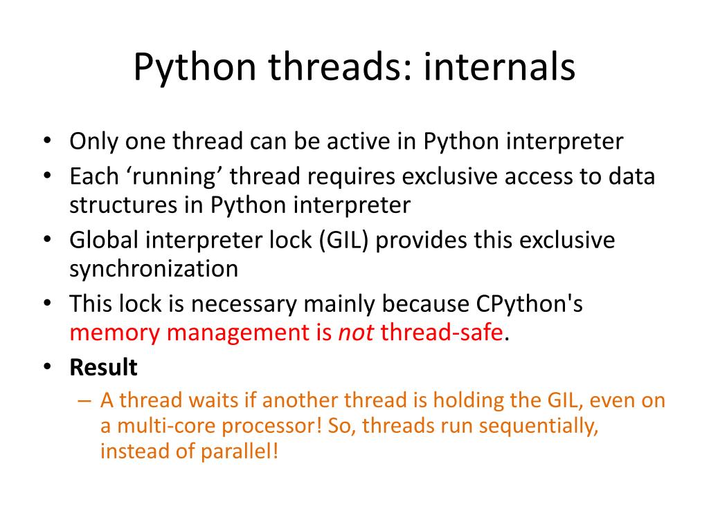 PPT Python threads Dive into GIL! PowerPoint Presentation, free