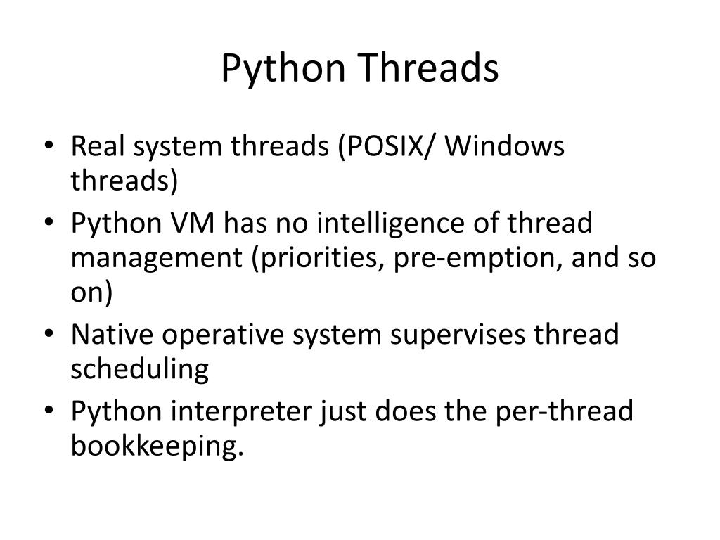 PPT Python threads Dive into GIL! PowerPoint Presentation, free download ID1890681