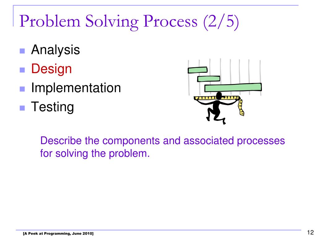PPT A Peek at Programming or, problem solving in Computer Science