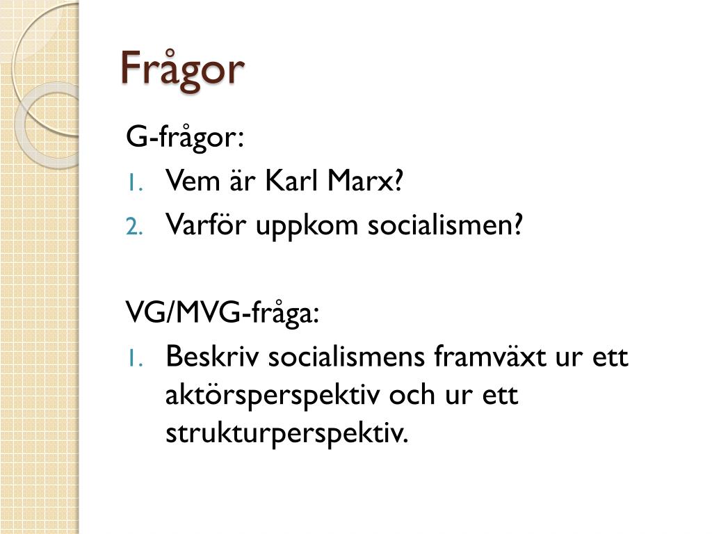 PPT SOCIALISMEN Från var och en efter förmåga, till var och en