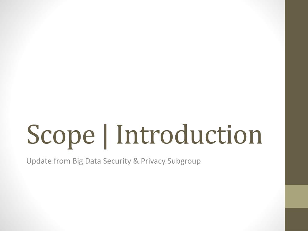 PPT Scope Introduction PowerPoint Presentation, free download ID