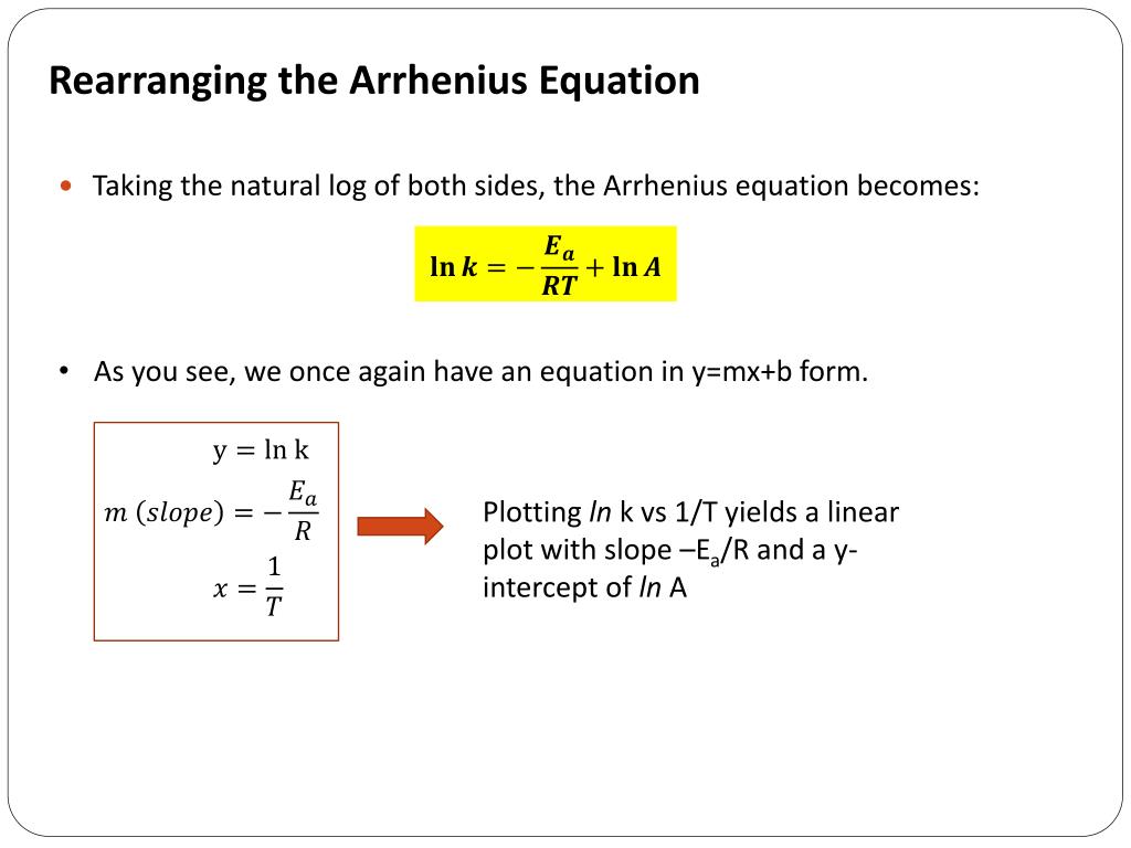 PPT pt 2 Temperature Dependence of Rate Constants