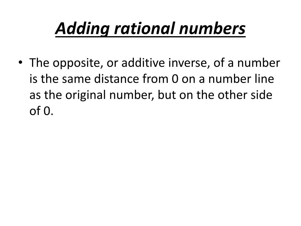 PPT Adding rational numbers PowerPoint Presentation, free download