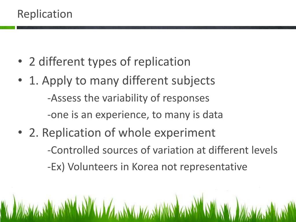 PPT 4 Principles of Experimental Design PowerPoint Presentation, free