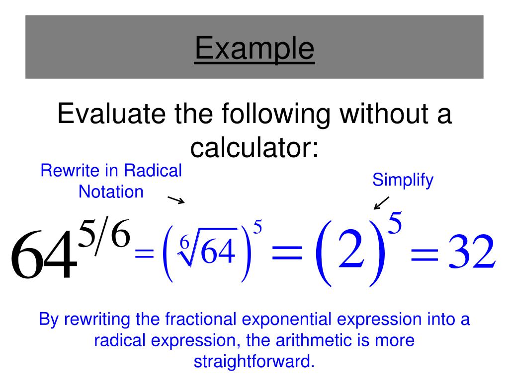 PPT Fractional Exponents and Radicals PowerPoint Presentation, free