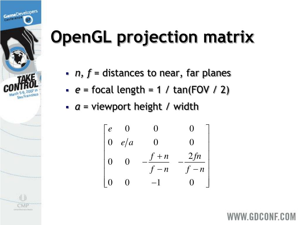 PPT Projection Matrix Tricks Eric Lengyel PowerPoint Presentation