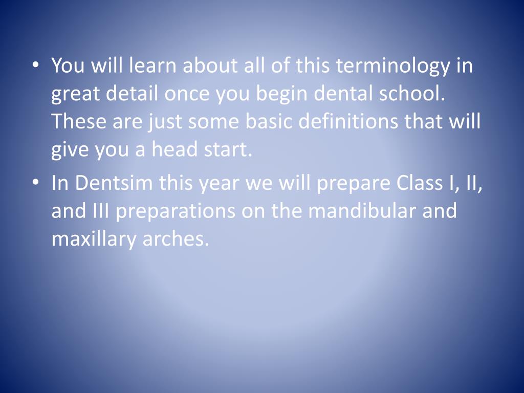 PPT Dental Terminology PowerPoint Presentation, free download ID1897364