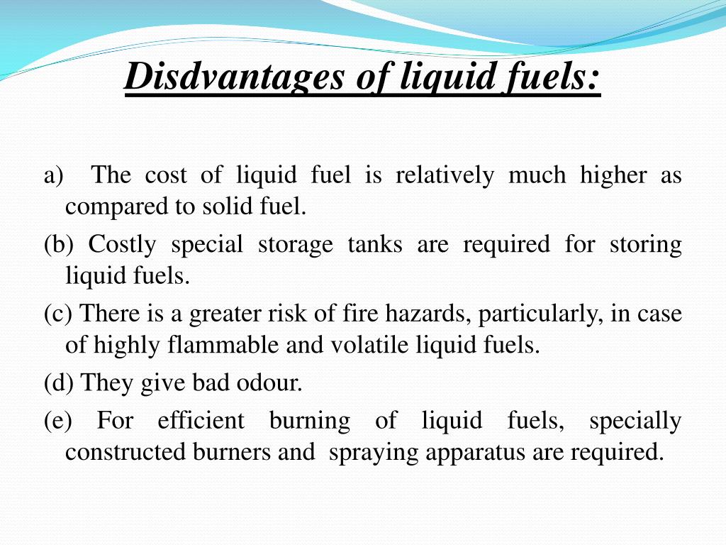 PPT PE 330 ENERGY CONSERVATION LECTURE (3) I) LIQUID FUELS AND THEIR