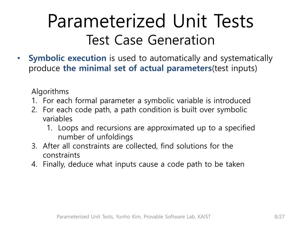 PPT Parameterized Unit Tests PowerPoint Presentation, free download