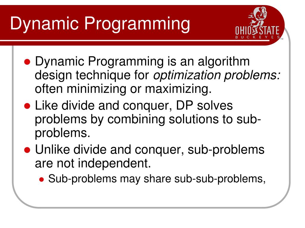 PPT Introduction to Algorithms Dynamic Programming PowerPoint