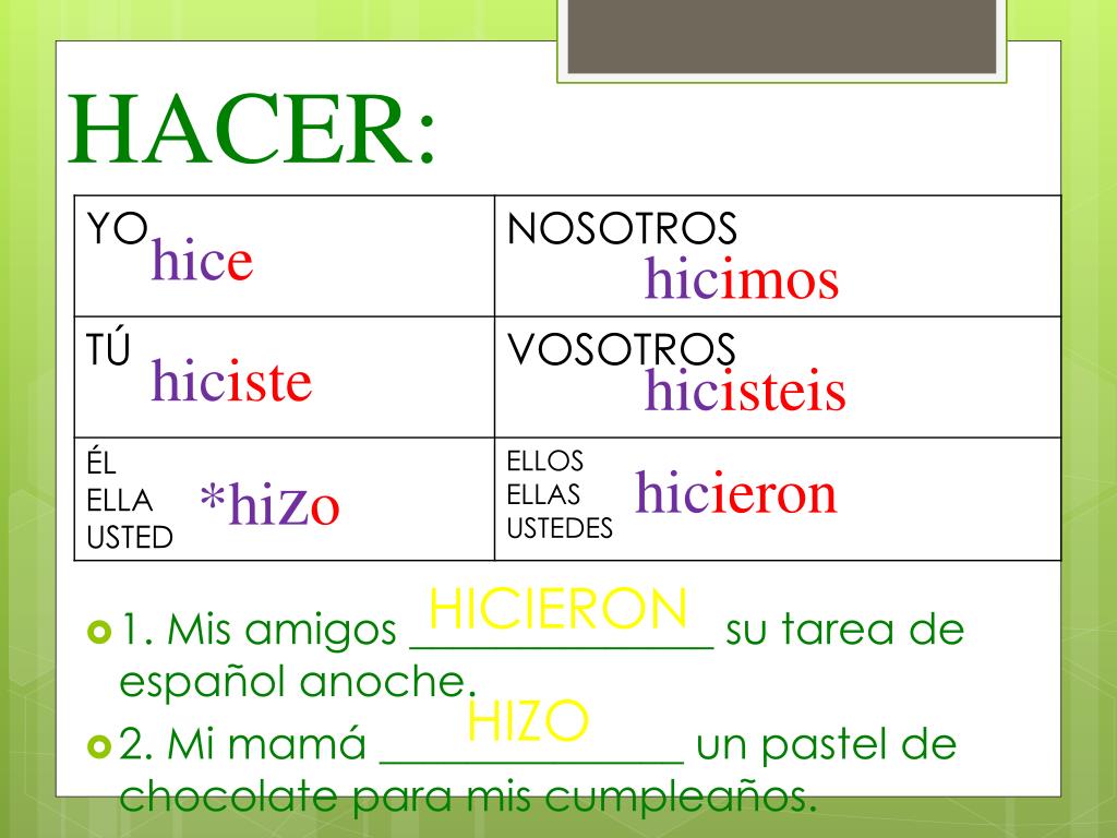 PPT CAMPANAZO Escribe el tenso del verbo ( presente, pasado, futuro