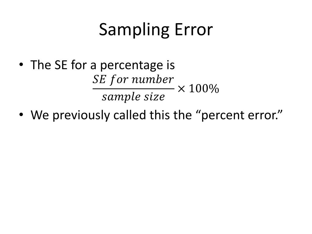 PPT Sampling Error PowerPoint Presentation, free download ID1909081