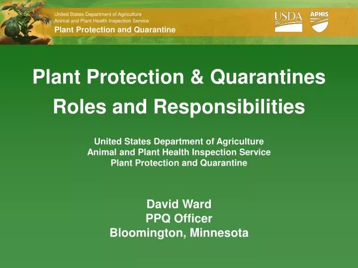 PPT Plant Protection & Quarantines Roles and Responsibilities