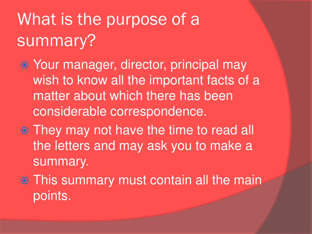 PPT Writing a summary PowerPoint Presentation, free download ID1910014