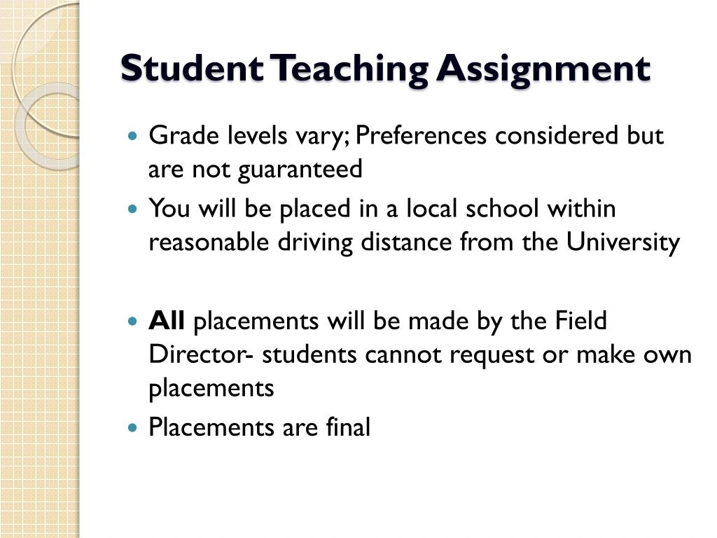 PPT Student Teaching Requirements PowerPoint Presentation, free
