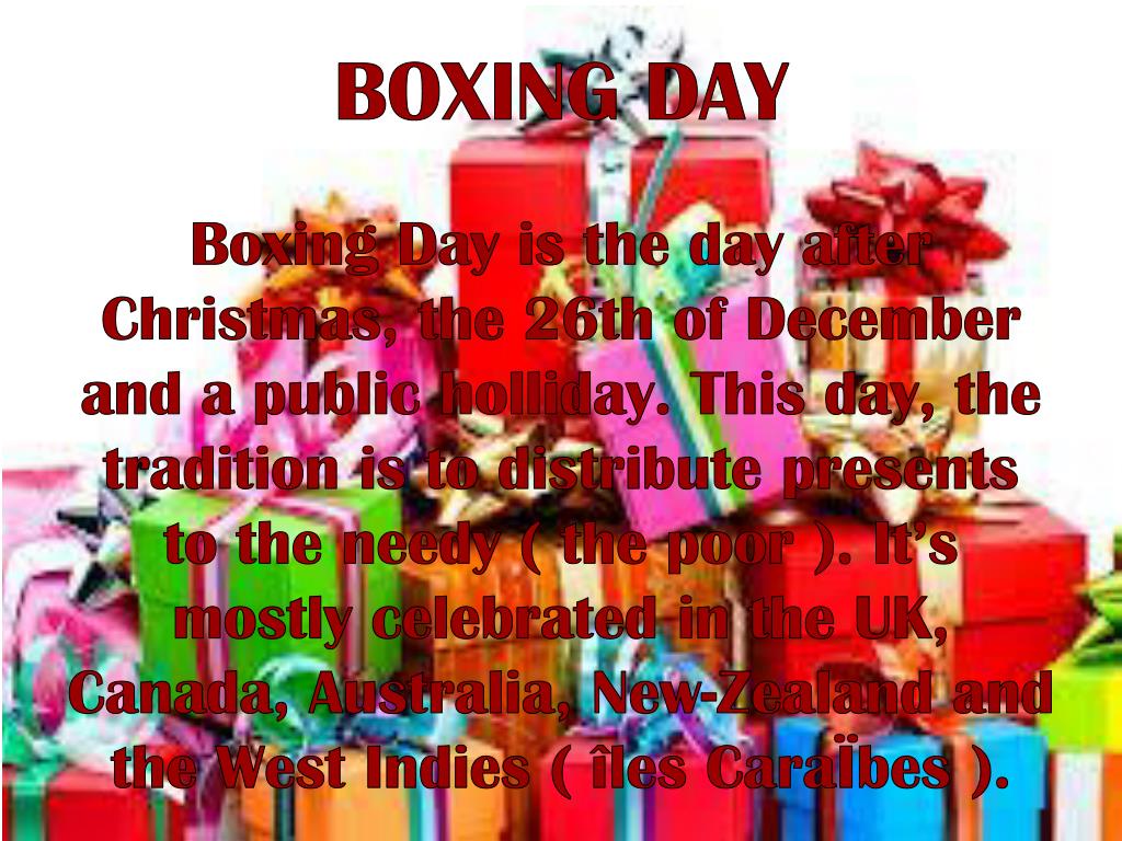 PPT CHRISTMAS AND BOXING DAY PowerPoint Presentation, free download