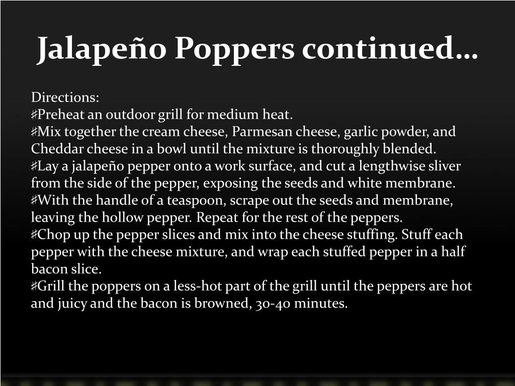 PPT Jalapeño Poppers PowerPoint Presentation, free download ID1915450