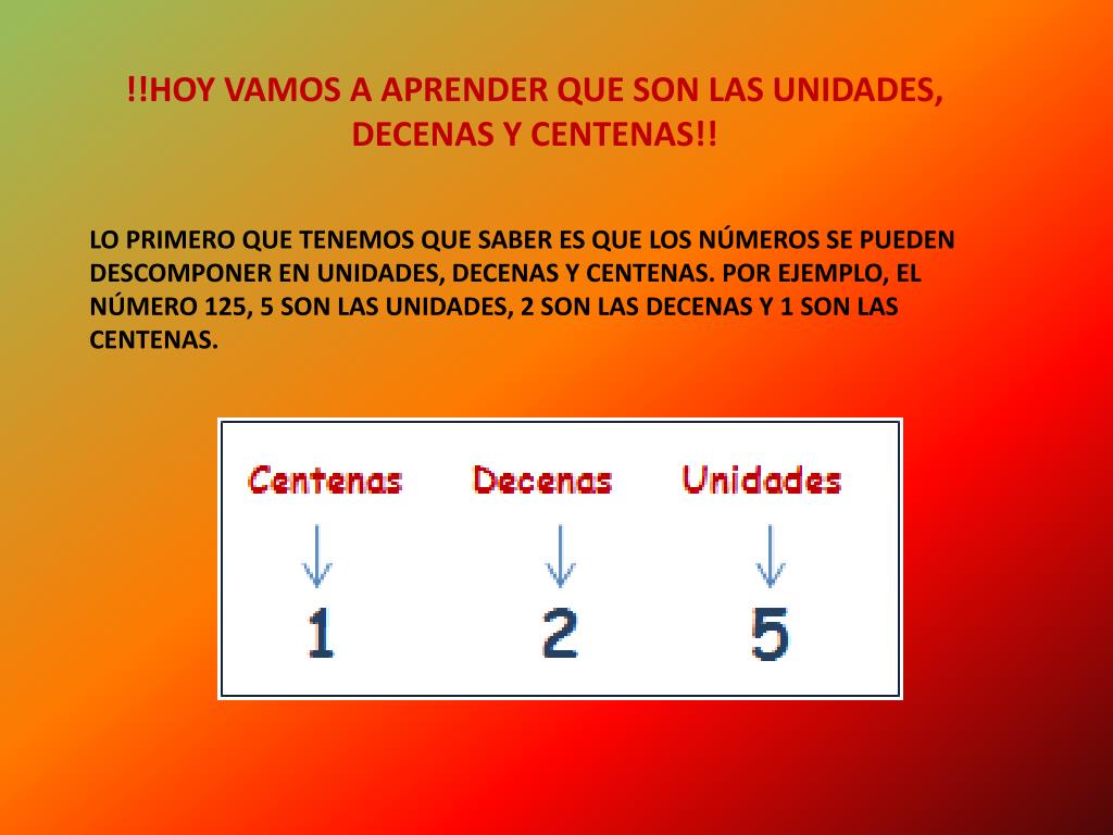 PPT !!HOY VAMOS A APRENDER QUE SON LAS UNIDADES, DECENAS