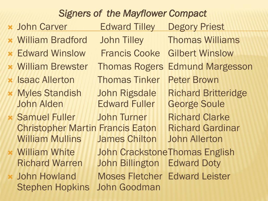 PPT The Mayflower Compact PowerPoint Presentation, free download ID