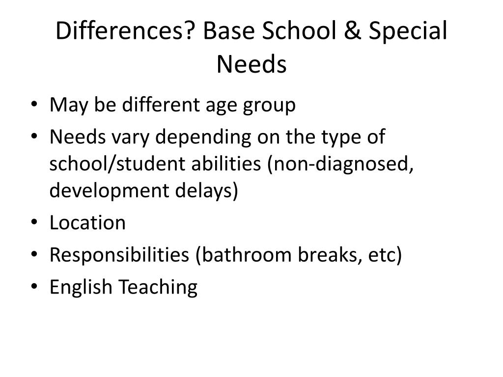 PPT Working at A Special Needs School PowerPoint Presentation, free